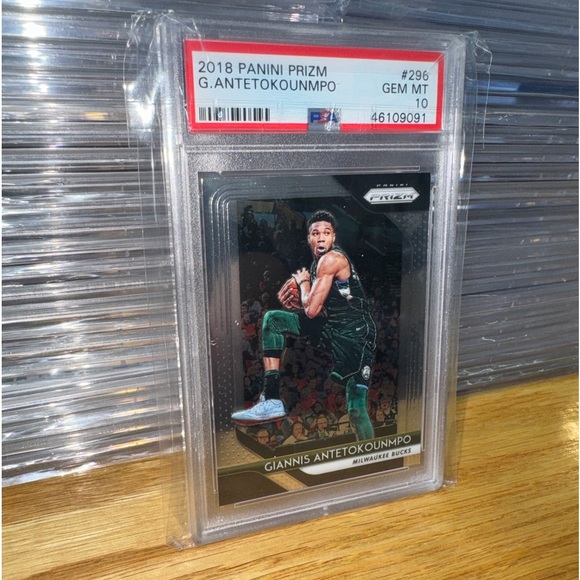 2018-19 Panini Prizm Giannis Antetokounmpo #296 PSA 10 Gem Mint Greek Freak NBA - Picture 1 of 3
